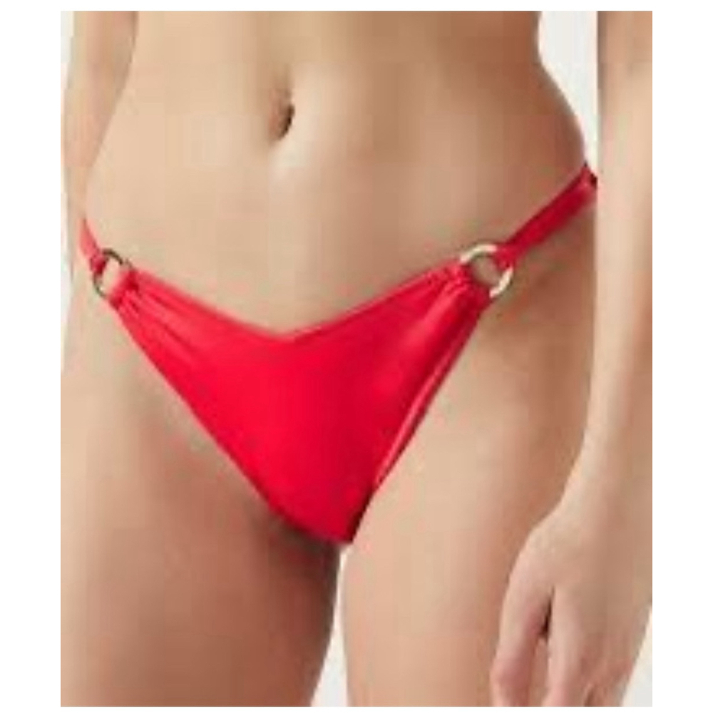 Etam Teleza Bikini Bottom Standard Red Women’s Size XL‎